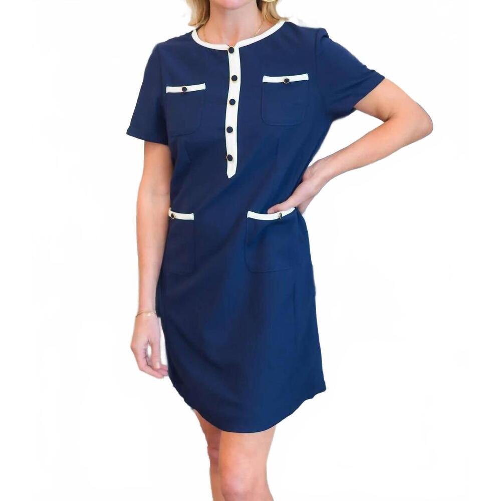 NEW PATTY KIM coco mini dress in navy